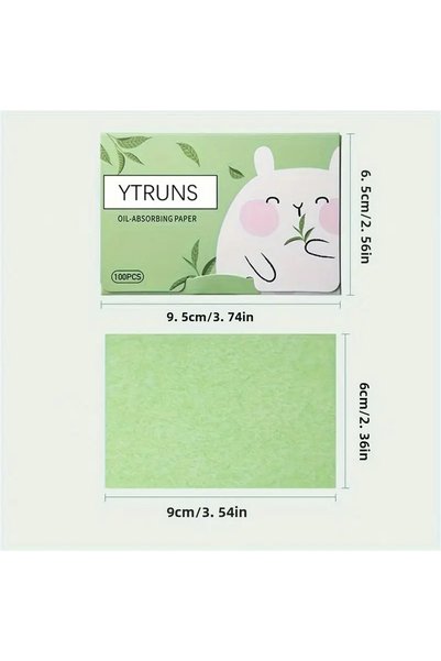 Mucha Oil Absorbing Facial Paper – Box of 100, Plant Extracts, Practical Skin Cleansing