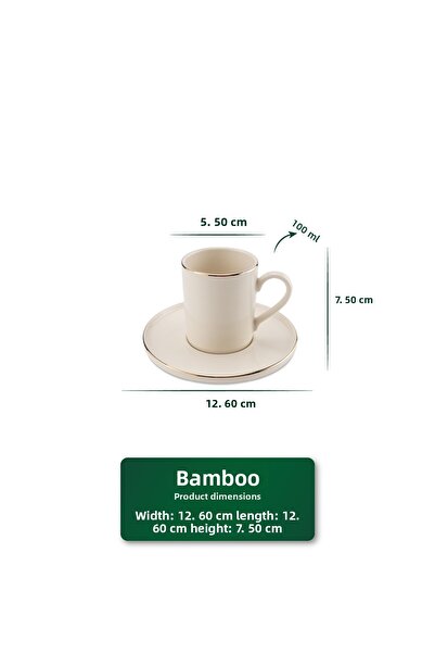 Bambum Dante 6-Person Coffee Cup Set Gold