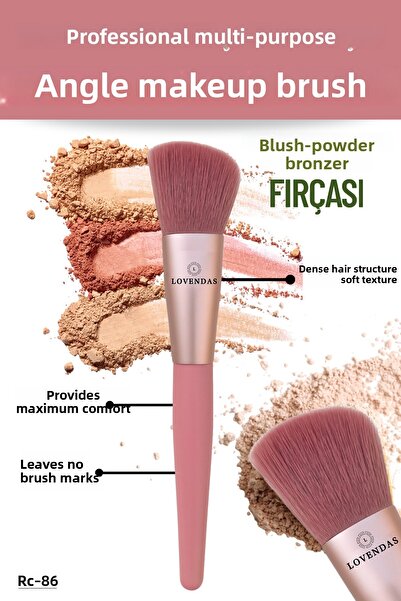Lovendas Rc-86 Multi-Purpose Angled Premium Makeup Brush (Blush - Powder - Bronzer)