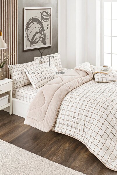 ChicMaison Double Fluffy Sleeping Set |   Elastic Sheet |   Dowry Set |   Dowry Team |   Cream Square