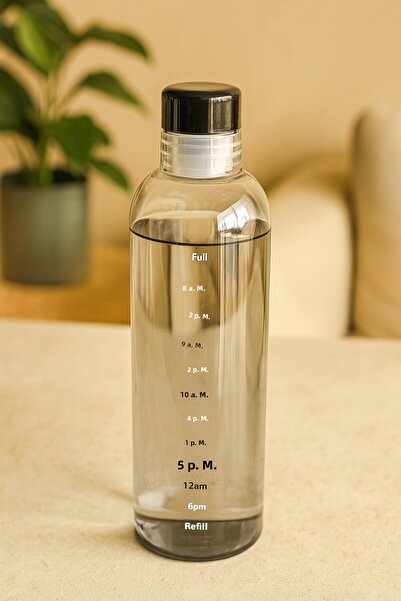 İnterlife Special Sports Water Bottle for Couples, Women-Men Glass Leakproof Vacuum Lid Healthy Living Detox Water Bottle