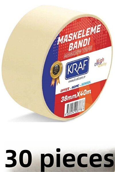 KRAF 30 Τεμάχια Χαρτοταινίας Μασκαράρισματος 38 χιλιοστά x 40 μέτρα