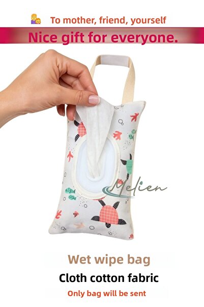 Melien حقيبة تخزين المناديل المبللة للاستخدام في المنزل أو السيارة أو عربة ال...