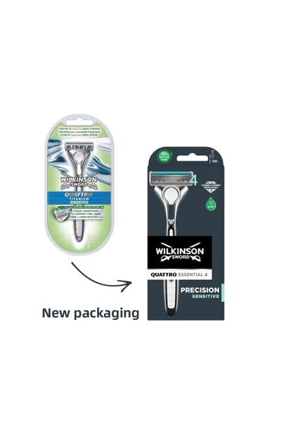 Wilkinson Sword Quattro Titanıum Sensitive Men's Razor 2 Replacement Head Set