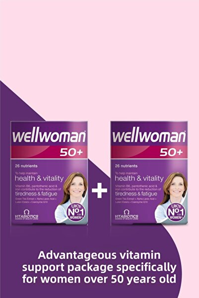 Wellwoman حزمة دعم الفيتامينات المميزة للنساء فوق سن الـ 50 عامًا