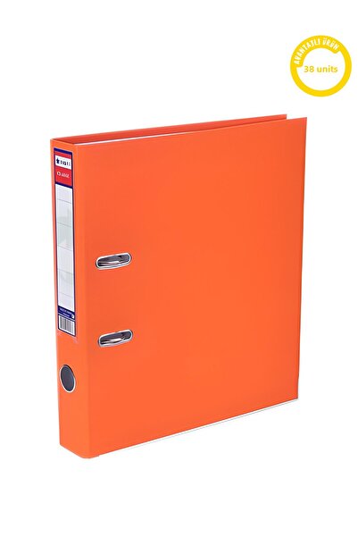 Tigra Classic Narrow Plastic Folder 30-Piece Box Orange Office Folder