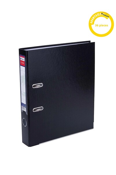 Tigra Classic Narrow Plastic Folder 30-Piece Box Black Office Folder