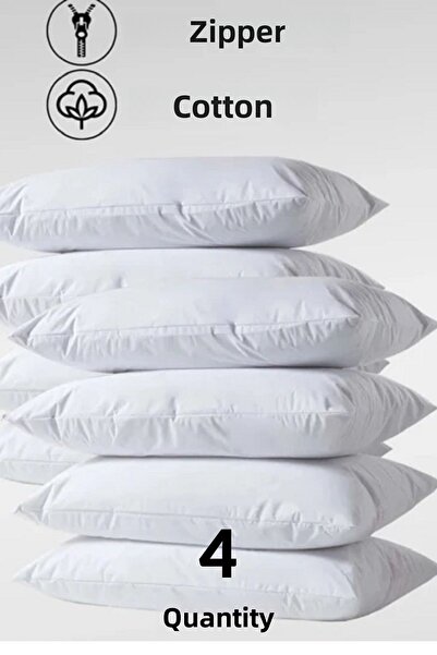 buğlem collection طقم من 4 مراتب قطنية بسحاب مقاس 50×70 سم |   مضاد للتعرق، م...