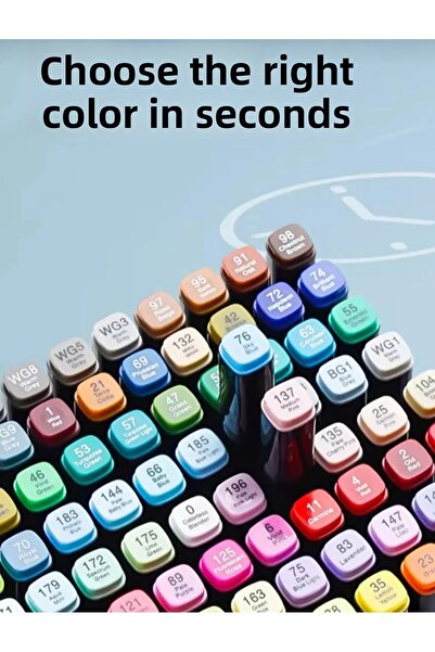 Touch مجموعة أقلام تحديد ذات رأسين 24 قطعة مع حقيبة (بدون حامل)