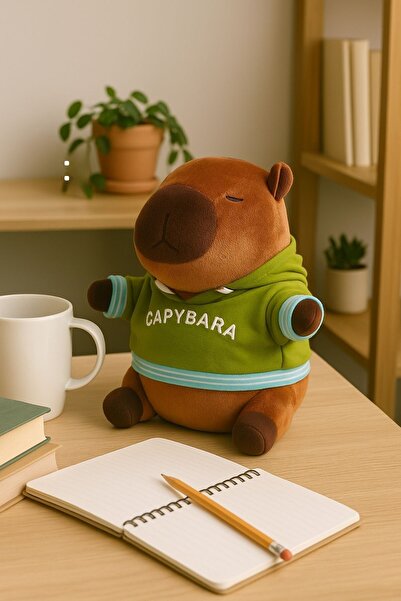 Ecrou Sweatshirt Capybara Plush Toy 35 cm