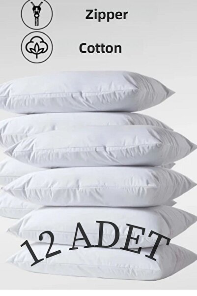 buğlem collection Σετ 12 βαμβακερών μαξιλαριών με φερμουάρ 50×70 εκ. Αντι-ιδρωτικό, Αναπνεύσιμο και Άνετο