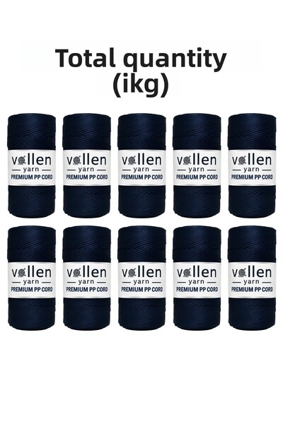 vollen yarn Polyester Macrame Cord 1.5 mm 100 g 150 m – Pack of 10, Supla and...
