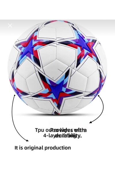 SUPER JVS كرة قدم بتصميم خاص لدوري أبطال أوروبا بوزن 420 جرام، مقطوعة بالليزر...