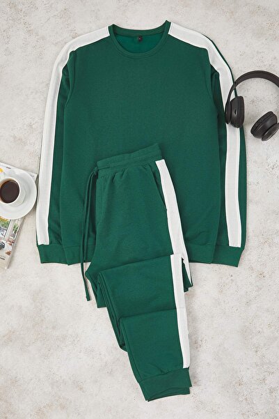 Trendyol Collection Green Regular Side Stripe Knitted Pajama Set Thmaw21Pt0828
