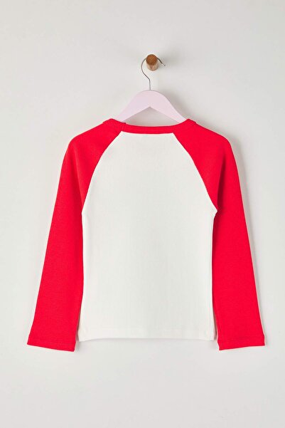 TRENDYOLKIDS Black-Red 2-Pack Cotton Slogan Printed Regular Girl's Knitted T-Shirt Tkdaw26Ts00008
