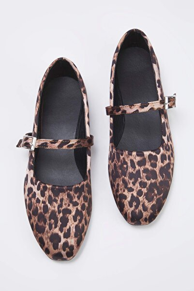 TRENDYOL SHOES Multicolored Leopard Patterned Women's Ballerinas