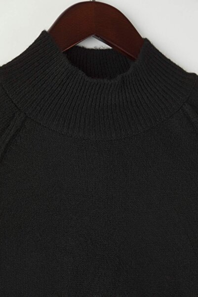 Trendyol Collection Black Soft Textured Wide Fit Knitwear Sweater Twoaw26Kz00191