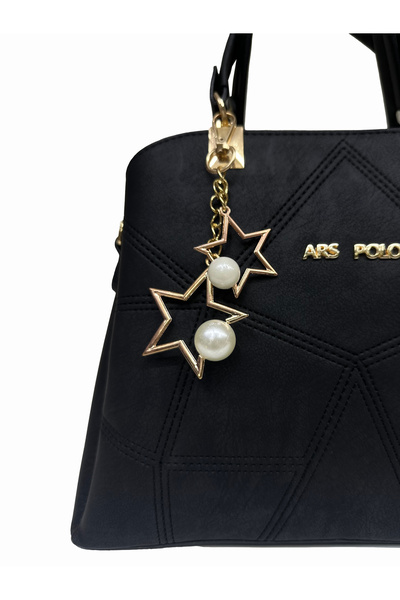 westbag Kadın Butterfly Siyah El Ve Omuz Çantası Kol Çantası Charm Detaylı