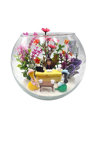 Çiçek Tasarım Sanatları Teraryum Yeni Iş Tebriği Iş Terfi Hediyelik Arkadaş S...