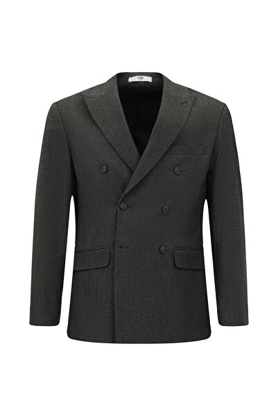 Kiğılı Regular Fit Dobby Double-Breasted Jacket