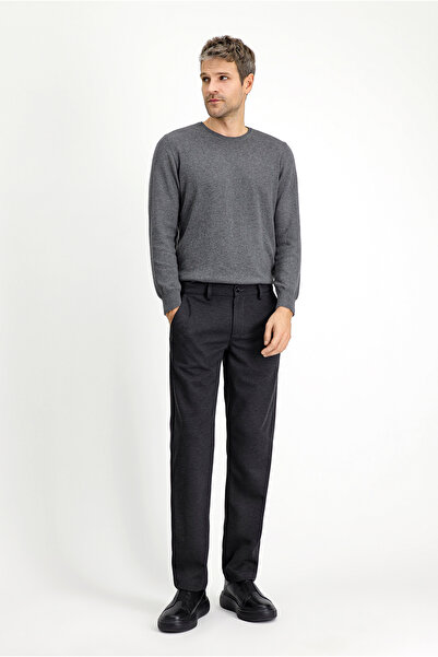 Kiğılı Slim Fit Dar Kesim Likralı Örme Klasik Kumaş Pantolon