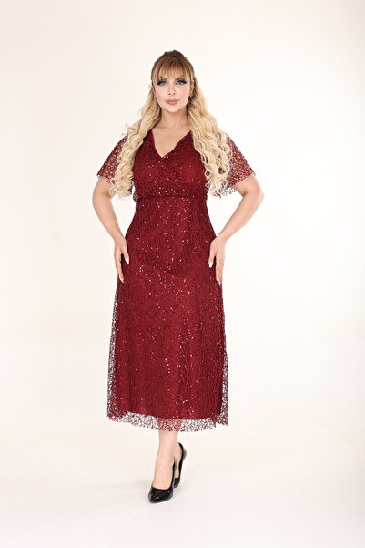 rotop Μακρύ φόρεμα για περίσταση, Dania, από δαντέλα με διακοσμητικές πούλιες