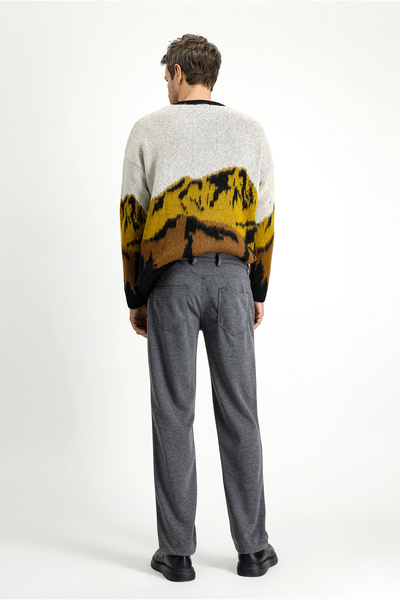 Kiğılı Slim Fit Slim Fit Lycra Knitted Classic Fabric Trousers