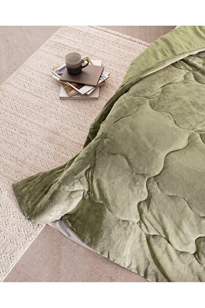 Madame Coco Kaira Kingsize-Bettdeckenset - Khaki