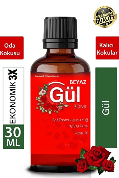 Cem Cosmetics Cem Beyaz Gül, Saf Esansiyel Yağı, Buhurdanlık Yağı,difüzör Esa...