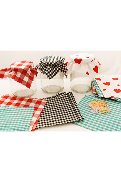 Kudi 15. adet karışık renkli kavanoz kapağı örtüsü Renkli lastik gönderilir