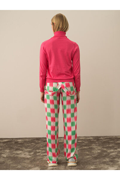 Xint Kadın Pembe Pamuk Dokulu Regular Fit Kazak