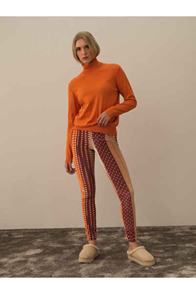 Xint Kadın Turuncu Regular Fit Basic Kazak