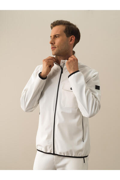 Xint Erkek Kırık Beyaz Pamuk Dokulu Regular Fit Sweatmont