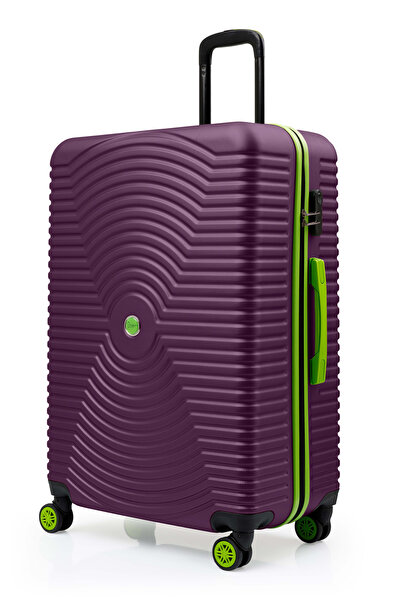 louisiana polo Büyük Boy Valiz 4x2 Teker Mor 1169