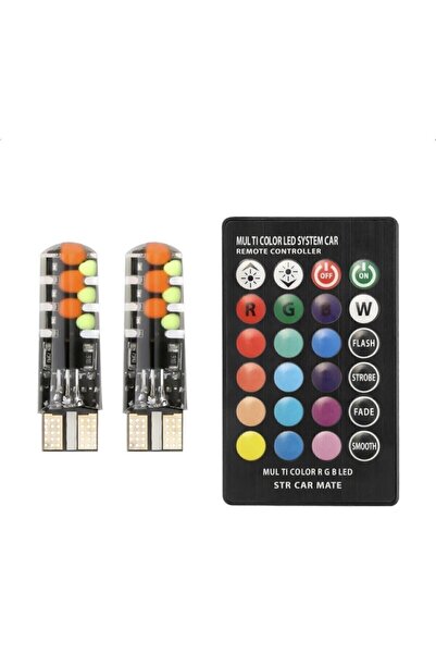 Cin Tiger Marketing T10 Led Kumandalı 16 Renk Ve Seçeneği Ile Park Lambası Rgb Kumandalı