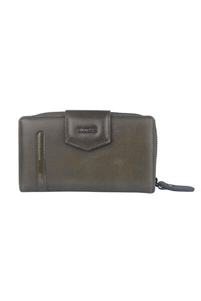 Grande Kadın Yeşil Hakiki Deri Cüzdan 2716
