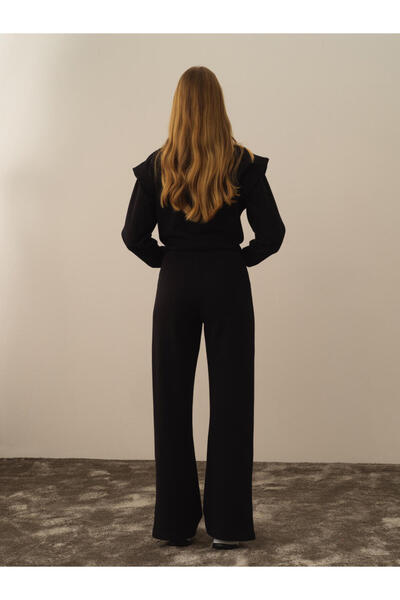 Xint Kadın Siyah Pamuk Dokulu Regular Fit Sweat Pantolon