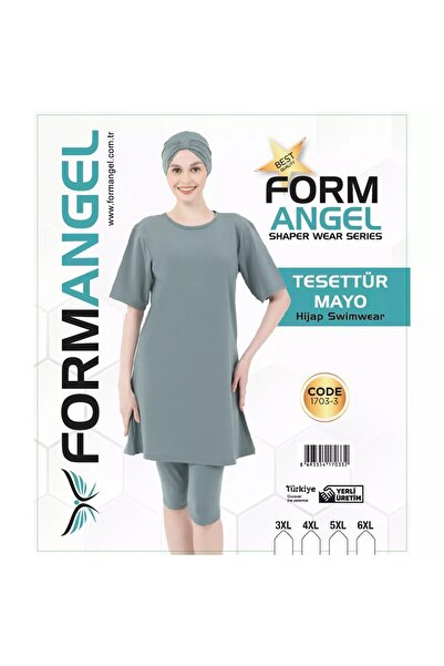 BYCAGRİ ملابس سباحة نسائية ذات لون موحد مقاس كبير بأكمام قصيرة من الليكرا