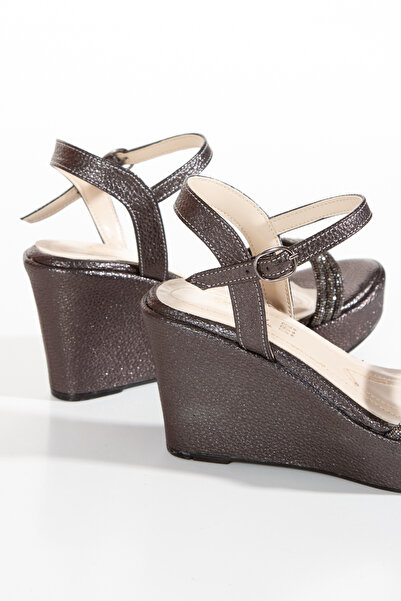 DYG STORE Stone Shiny Wedge Heel Women's Shoes