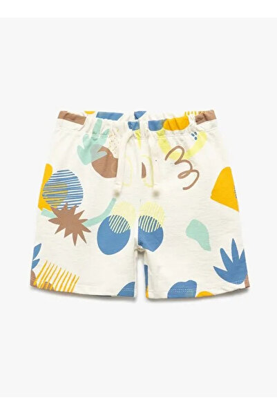 Koton Elastic Waist Regular Fit Ecru Boys Shorts 5Smb40003Tk