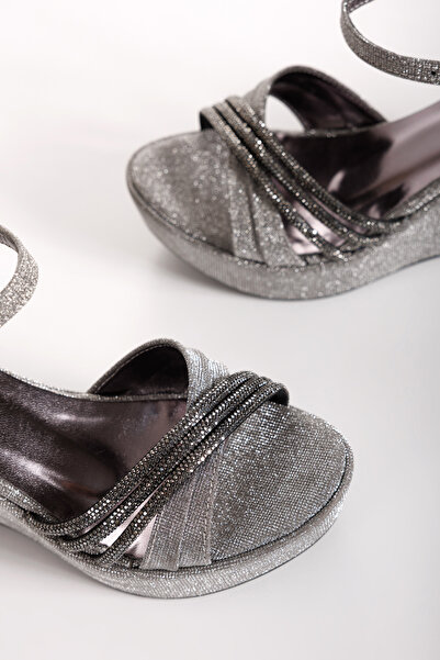 DYG STORE Platinum Stone Stylish Women's Wedges Shoes