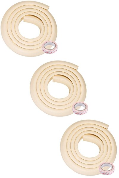 Hombak 3 τεμάχια 2 μέτρα κουλουριασμένη κρέμα προστατευτική λωρίδα άκρης τραπ...