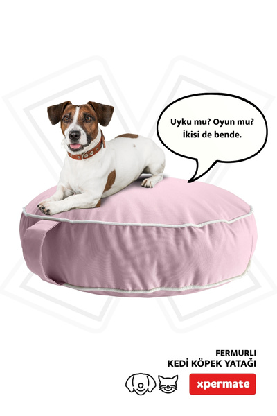 XPERMATE Fermuarlı Kedi Köpek Minderi Yuvarlak Kedi Minderi Yıkanabilir Kedi ...