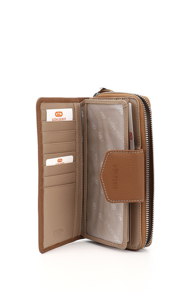 GÖNDERİ(R) Dámská peněženka TABAYA MINK Gön z pravé kůže 06133