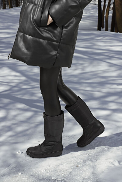 GÖNDERİ(R) Γυναικείες / Κορίτσια Μαύρες μπότες από καουτσούκ με φερμουάρ Comfort Snow