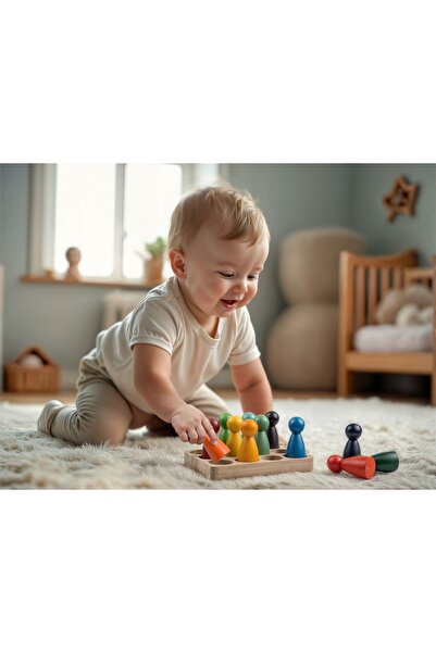 Bee Smart Peg Bebek 1 Yaşa Özel 12 Li Waldorf Gökkuşağı Insan Figürleri