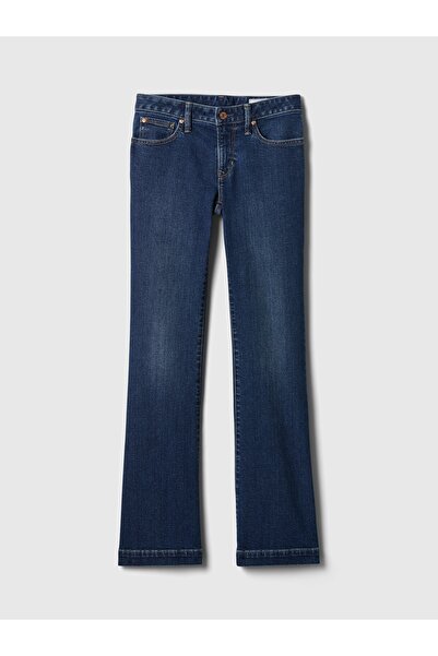 GAP Kadın Koyu Mavi Low Rise Bootcut Jean Pantolon