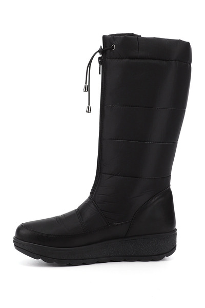 GÖNDERİ(R) Kadın / Kız Siyah Fermuarlı Kauçuk Taban Comfort Kar Botu