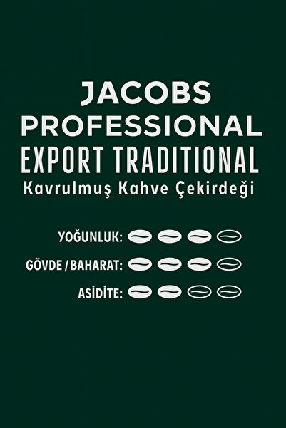 Jacobs Export Traditional Yumuşak İçim Çekirdek Kahve 1 Kg