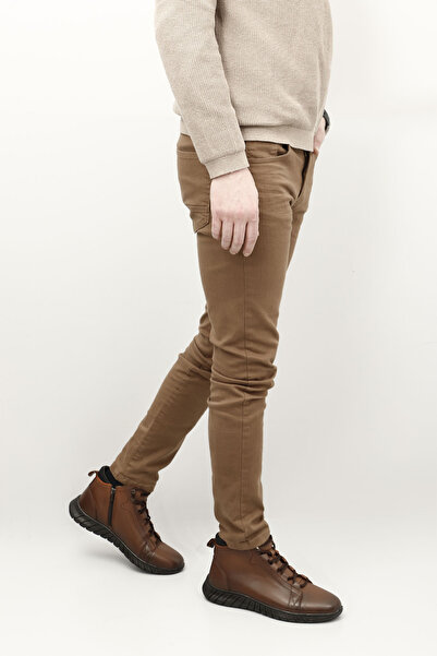 GÖNDERİ(R) Чоловічі черевики Taba з античною застібкою-блискавкою, натуральна шкіра, для активного відпочинку